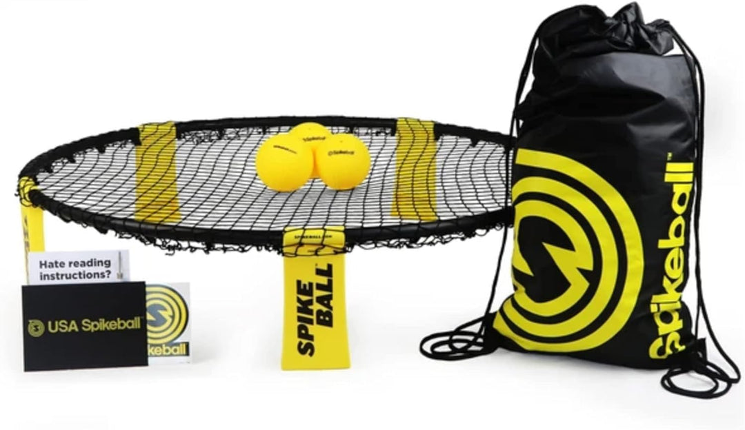 Spikeball Standard 3-Ball-Set – Spiel für Garten, Strand, Park, drinnen Gelb/Schwarz Single, Gelb/Sc