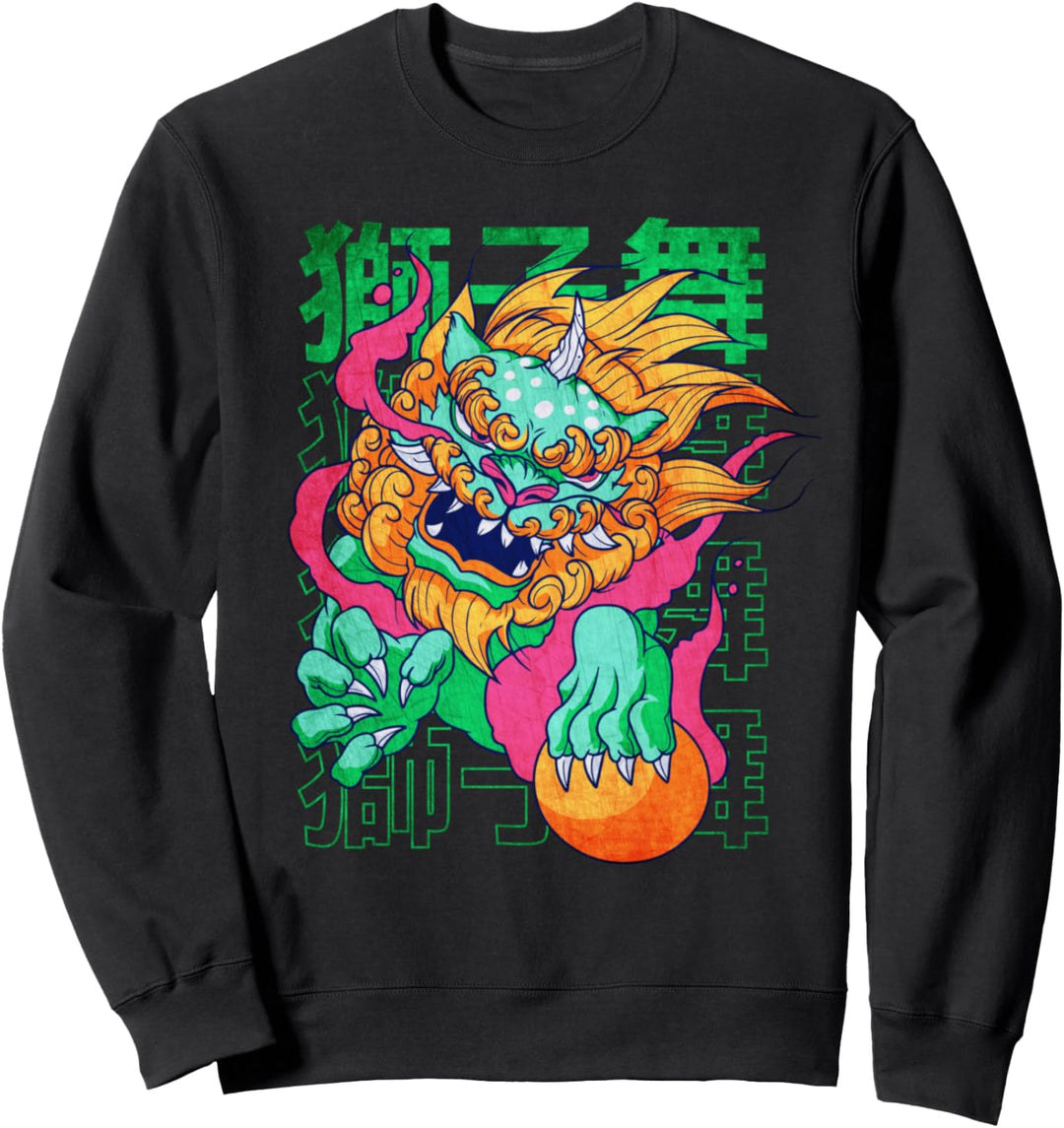 Chinesische Futterhunde Shi Shishi Fu Hundewächter Löwe Sweatshirt