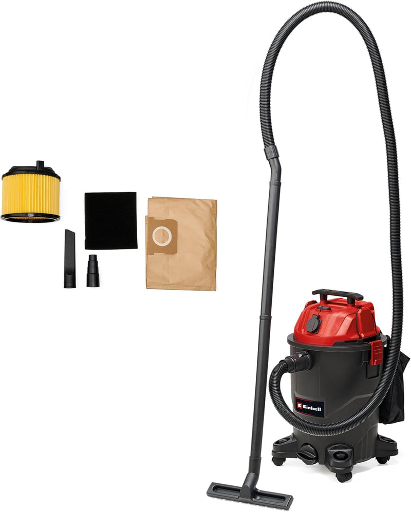 Einhell Nass-Trockensauger TC-VC 1930 A (1.500 Watt, 190 mbar Saugleistung, Automatiksteckdose, 30 L