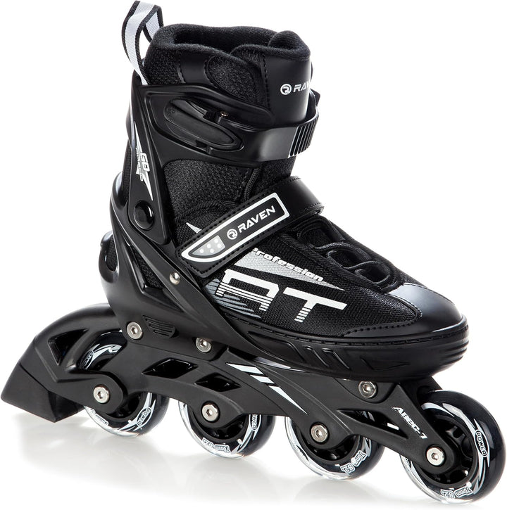 RAVEN Profession Inlineskates Inliner für Kinder und Erwachsene 28-32 (18,5-21cm) Black Ohne Kufen,