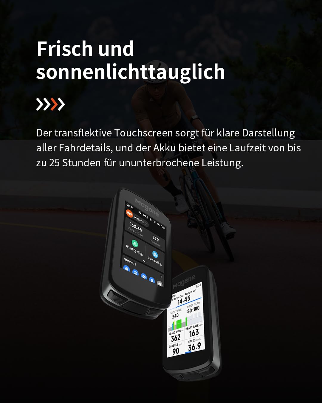 Magene C606 Pro GPS-Fahrradcomputer, Kartennavigation, Multi-Szenario ClimbPro, 2,8-Zoll-Farb-Touchs