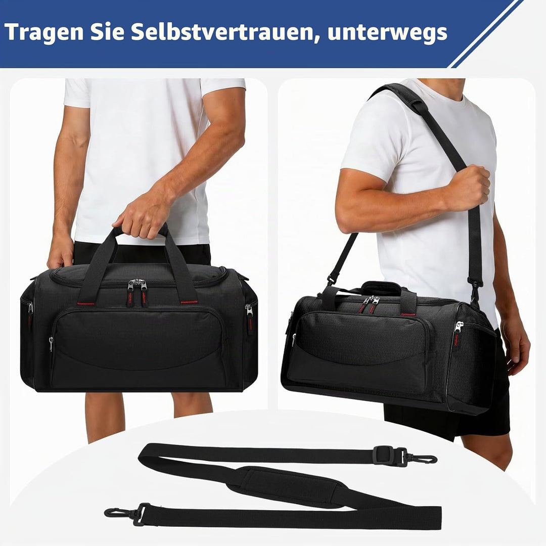 30L Kleine Sporttasche Reisetasche - 43x26x26cm Handgepäck Weekender Gym Tasche für Sport Training U