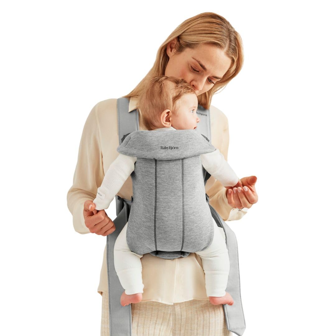 BABYBJÖRN Babytrage Mini, 3D Jersey, Hellgrau 3D-Jersey hellgrau, 3D-Jersey hellgrau
