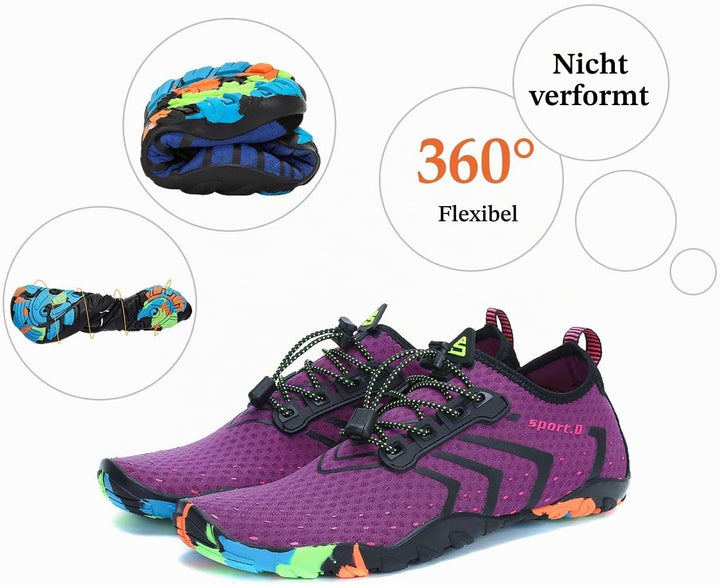 SAGUARO Badeschuhe für Herren Damen - 7/9 Drainagelöcher Schnelltrocknende rutschfest, Gr 35-48 40 E