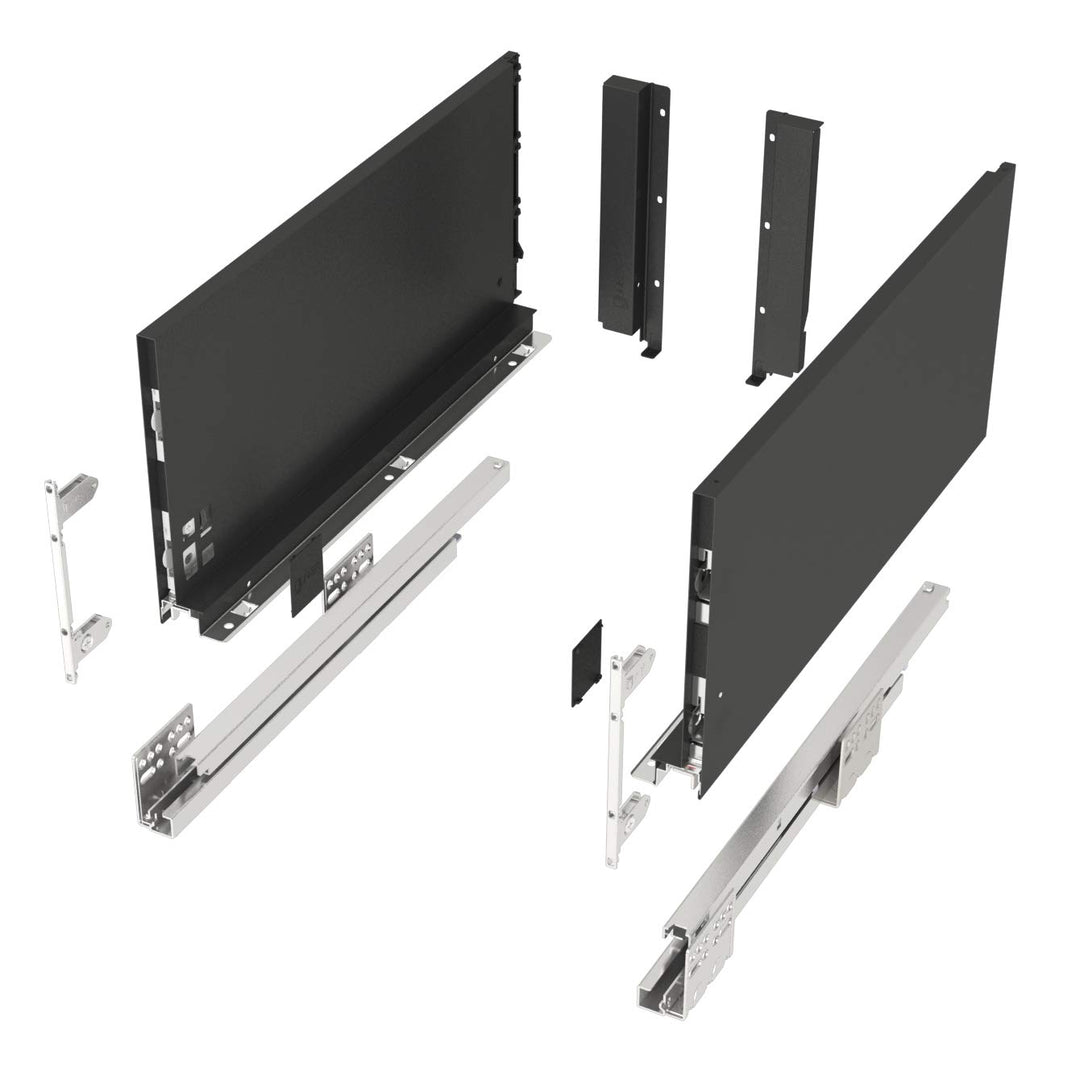 Schubkastensystem JUNKER-SLIM anthrazit Höhe: 199 mm Tiefe: 500 mm JUNKER-SLIM Tiefe 500 mm, JUNKER-