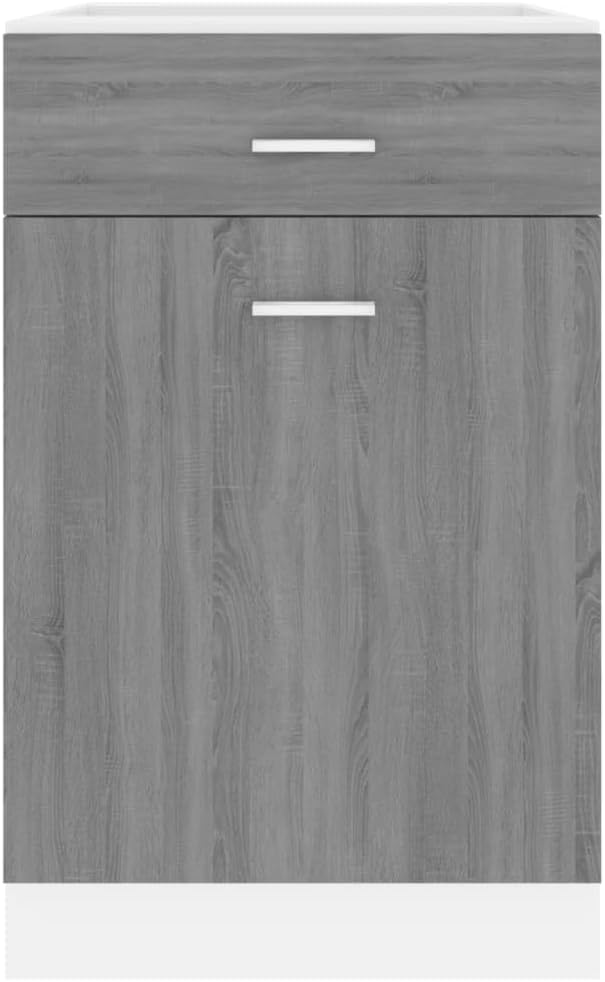 vidaXL Unterschrank mit Schublade Grau Sonoma 50x46x81,5 cm