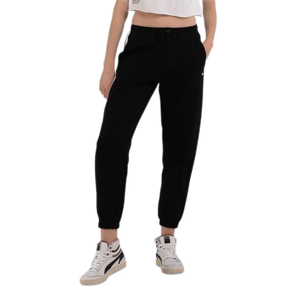 Replay Damen W8068 Lässige Hose Jogger XXS 098 Black, XXS 098 Black