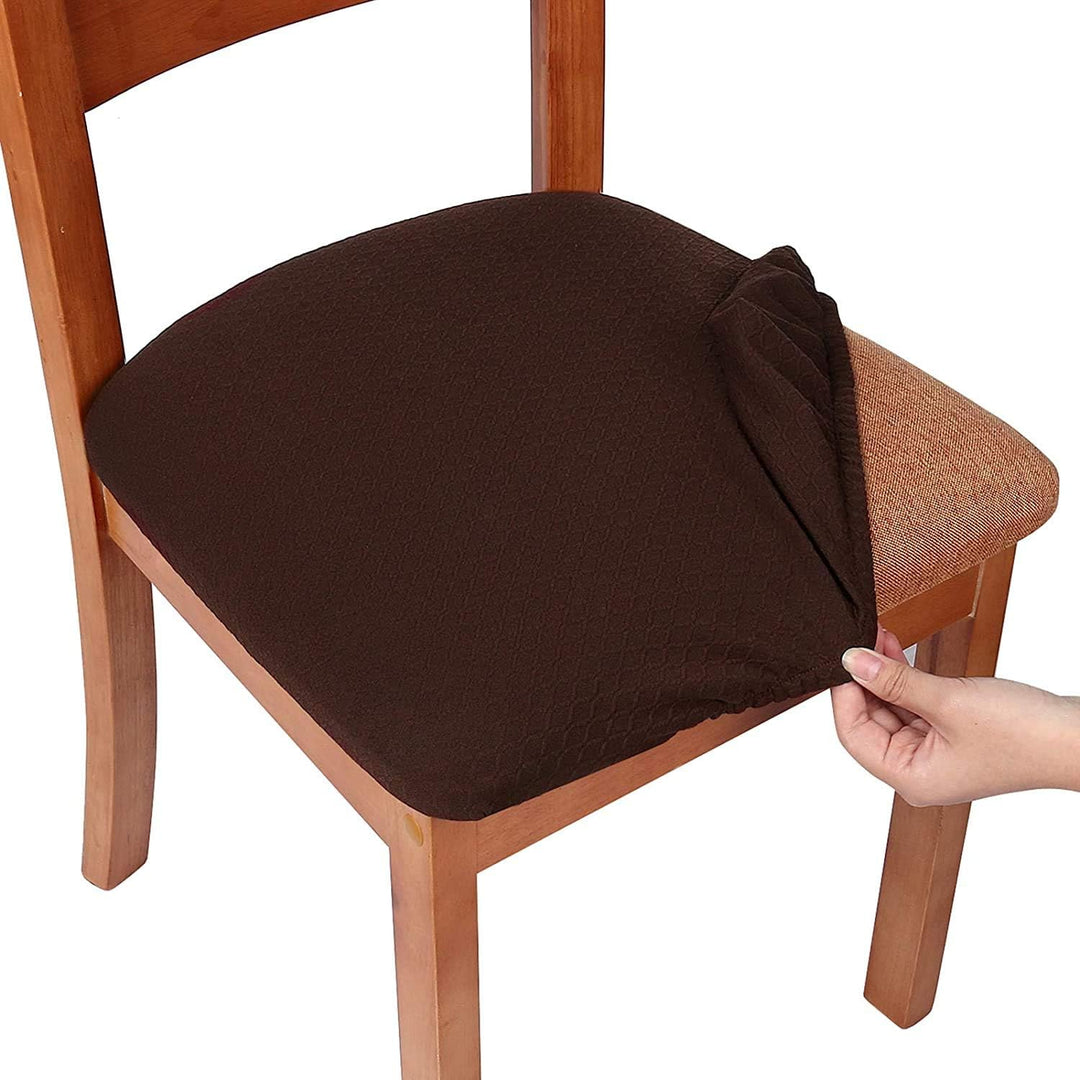 Homaxy Stretch Spandex Jacquard Esszimmerstuhl Sitzbezüge, herausnehmbarer waschbarer Anti-Staub Ess