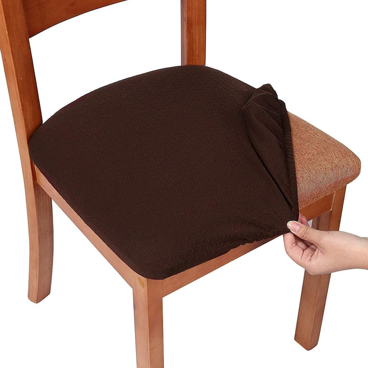 Homaxy Stretch Spandex Jacquard Esszimmerstuhl Sitzbezüge, herausnehmbarer waschbarer Anti-Staub Ess