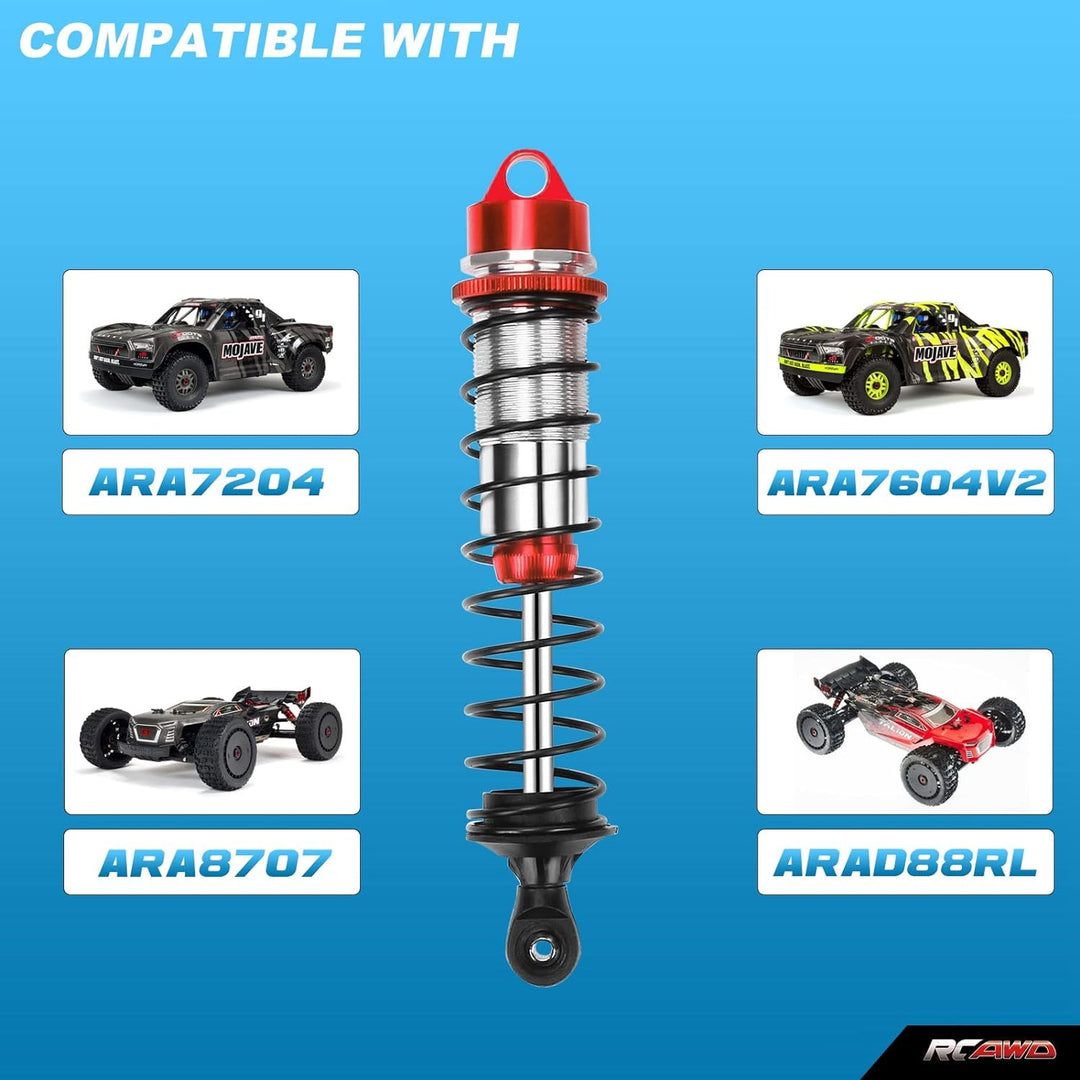 RCAWD ARRMA Shock Set rc Stossdämpfer vorne hinten für Arrma 1/7 1/8 Mojave EXB Outcast Notorious Ty