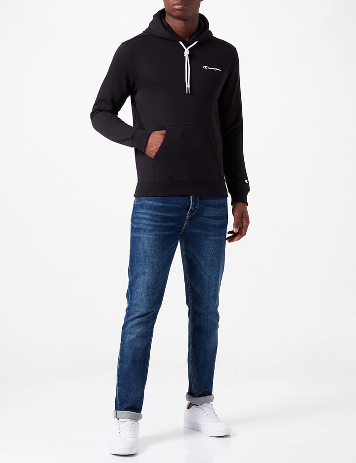Champion Herren American Classics Small Script Logo Kapuzenpullover S Schwarz, S Schwarz