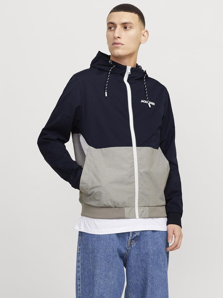 JACK & JONES Herren Jjerush Hood Bomber Noos Softshell-Jacke, Blau