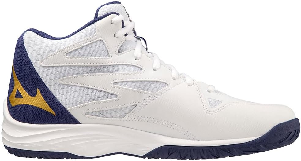 Mizuno Unisex Thunder Blade Z Mid Volleyball, White Blueribbon MP Gold, 46.5 EU