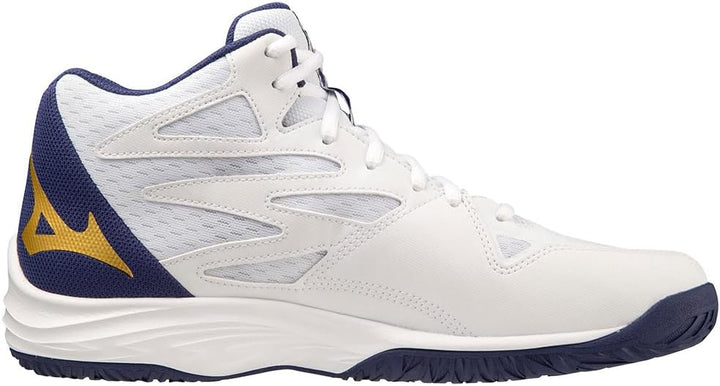 Mizuno Unisex Thunder Blade Z Mid Volleyball, White Blueribbon MP Gold, 46.5 EU
