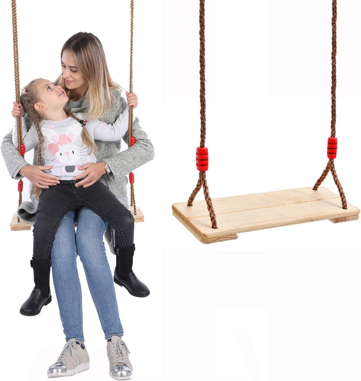 Huike Holz Schaukelsitz Erwachsene Schaukel Kinderschaukel Garten Brettschaukel für Outdoor & Indoor