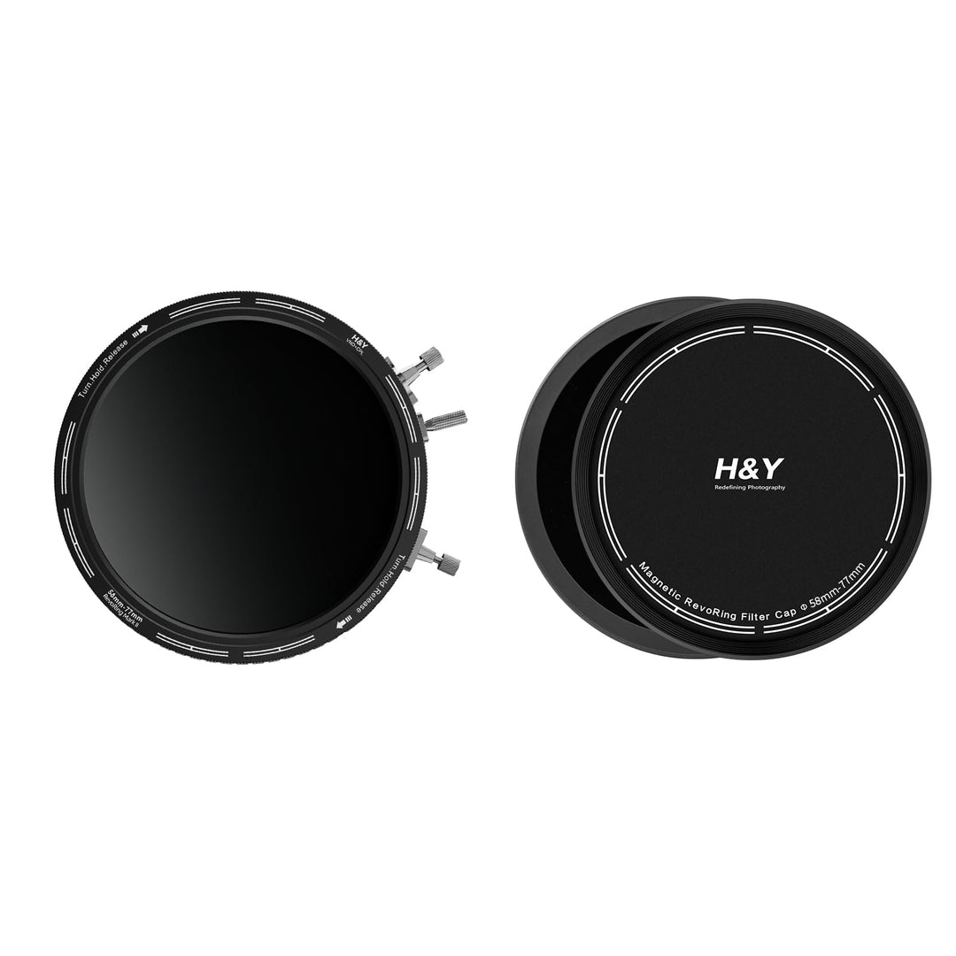 H&Y RevoRing Mark II 3-in-1 Filterset 58–77 mm mit einstellbarem variablem ND3-1000- und CPL-Polaris