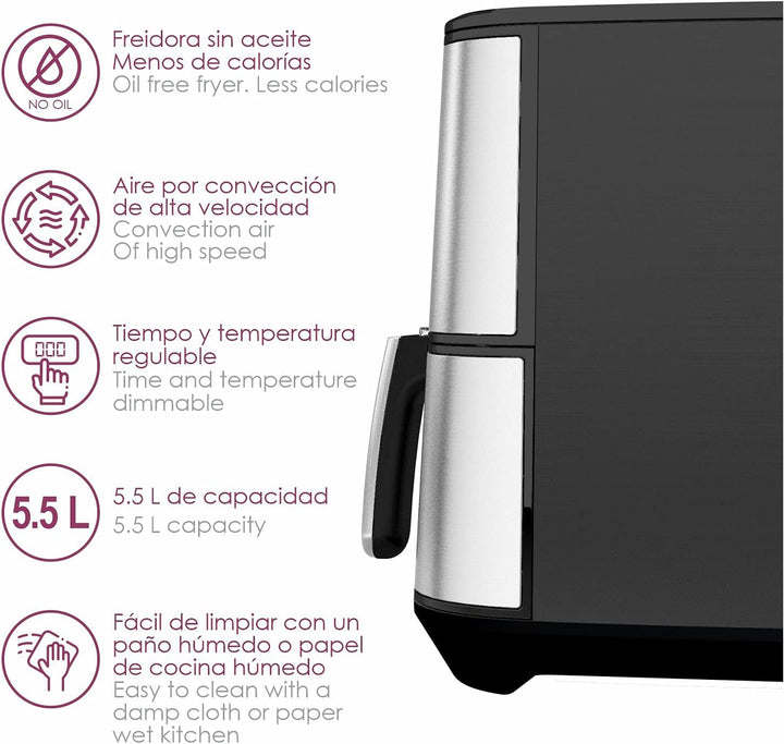 AF-1800, Dragon Air Fryer, Luftfritteuse, 5,5 Liter