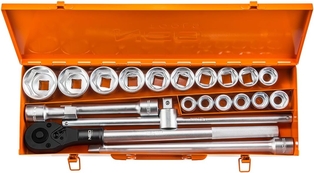 NEO TOOLS Steckschlüssel 3/4,`` 21-er Set