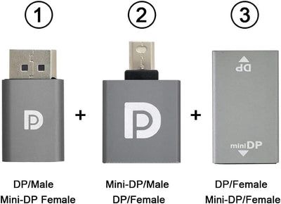 ChenYang Mini DisplayPort auf DisplayPort 1.2 Konverter Ultra-HD UHD Erweiterungsadapter für Video P