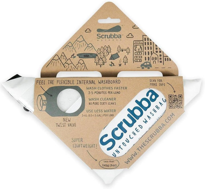 Scrubba Waschbeutel Set 2.0 – Tragbare Reise-Waschmaschine für Hotel und Reisen - Leichter, Kleiner