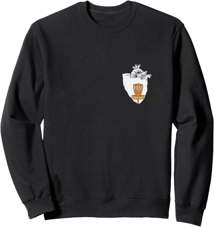 Disc Golf Lustiges Herz Disc Golf Korb Design Sweatshirt