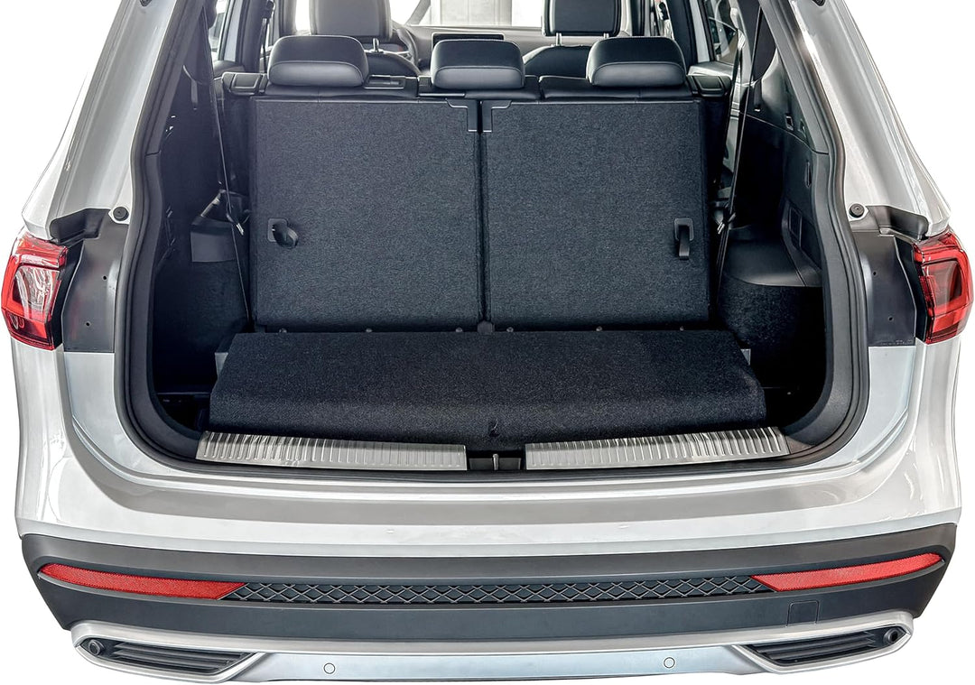 RECAMBO Ladekantenschutz Edelstahl Hochglanz poliert, Chrom Look - kompatibel für Seat Tarraco - KN2