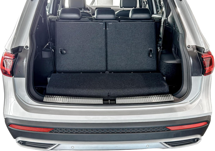 RECAMBO Ladekantenschutz Edelstahl Hochglanz poliert, Chrom Look - kompatibel für Seat Tarraco - KN2