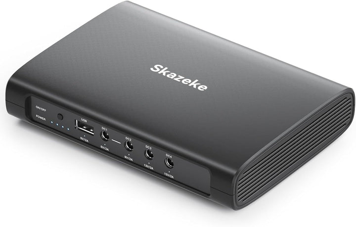 Mini USV,Skazeke 27000mAh Mini UPS mit 5 Ausgängen DC 5V/9V/12V/2A,USB 5V/2A, unterbrechungsfreie WL
