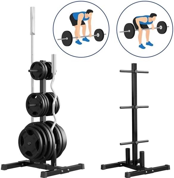 Yaheetech Hantelscheibenständer Hantelbaum Gewichtsständer 6 Stangen mit 30mm Scheibenaufnahmen Stah
