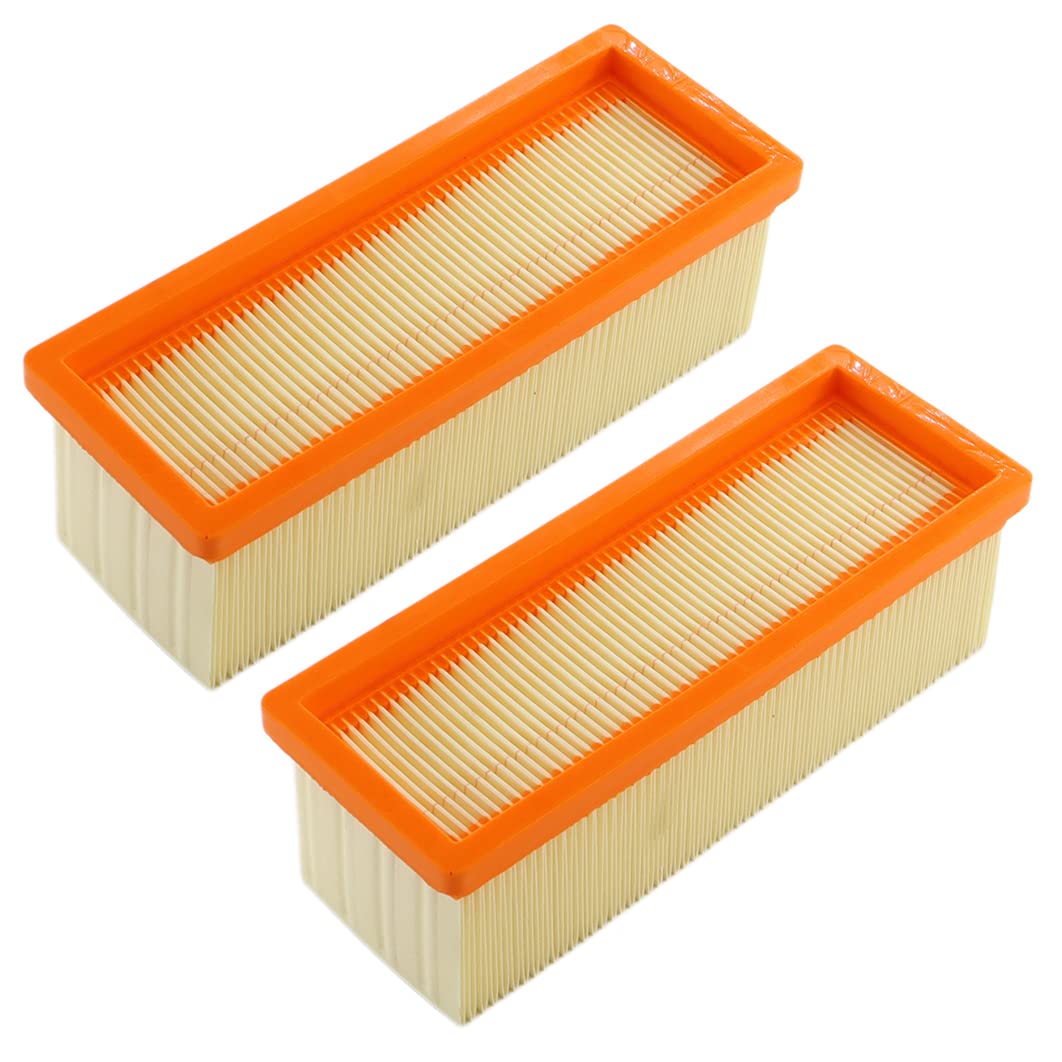 MCHNIC 2x Flachfaltenfilter Filter für Kärcher 2501, 2501 TE, 2601, 2601 plus, 2701, 2701TE, 2801, 2