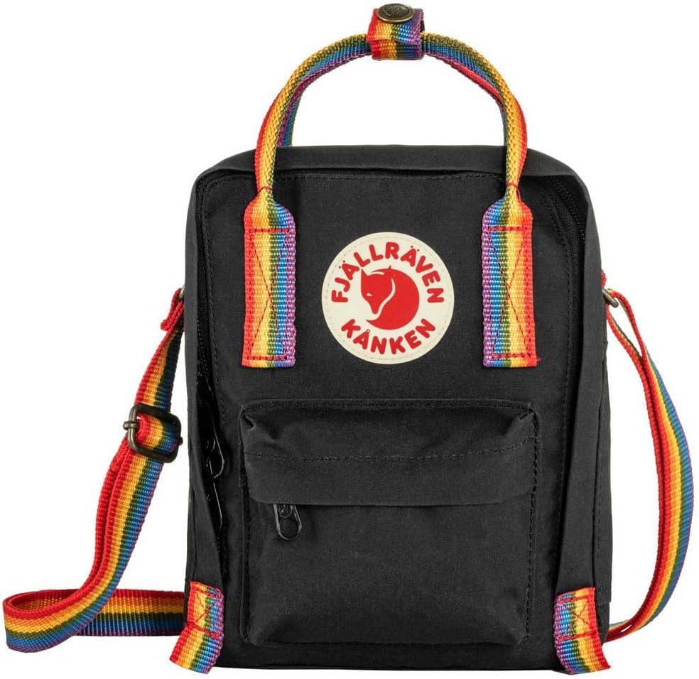 Fjällräven Unisex Kånken Rainbow Sling Handtasche (1er Pack), Black-rainbow Pattern