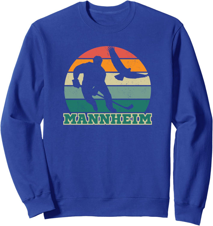 Cooles Eishockey Fan Shirt Stadt Mannheim mit Adler Skyline Sweatshirt
