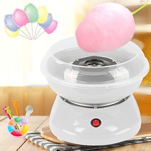 Zuckerwattemaschine, Cotton Candy Maschine, Bonbonmaschine aus Baumwolle, mit 10 Stäbchen &amp; Messlöff