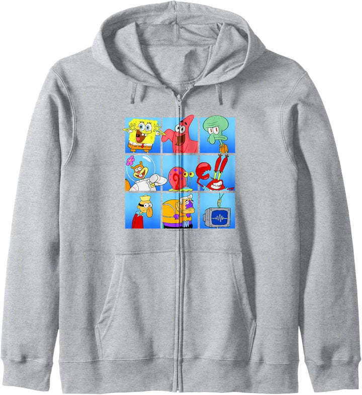 SpongeBob SquarePants Group Character Box-Up Kapuzenjacke