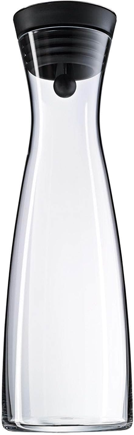 WMF Basic Wasserkaraffe 1,5 liter, Glaskaraffe mit Deckel, Silikondeckel, CloseUp-Verschluss 1,5 L S