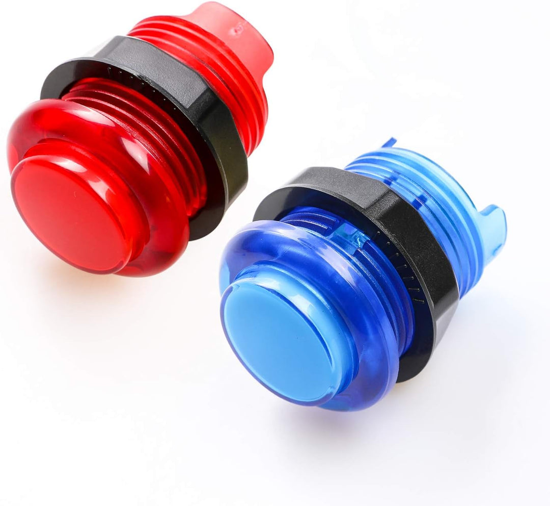 Hikig DIY-Kit für 2-Spieler-Arcade-Spiele, 2X USB-Encoder ohne Verzögerung + 2X Joystick + 20x LED-A