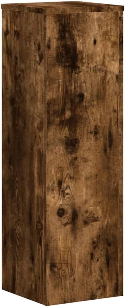 Pflanzenständer 2 STK. Räuchereiche 25x25x80 cm Holzwerkstoff Pflanzenregal, Blumenregal Indoor/Outd
