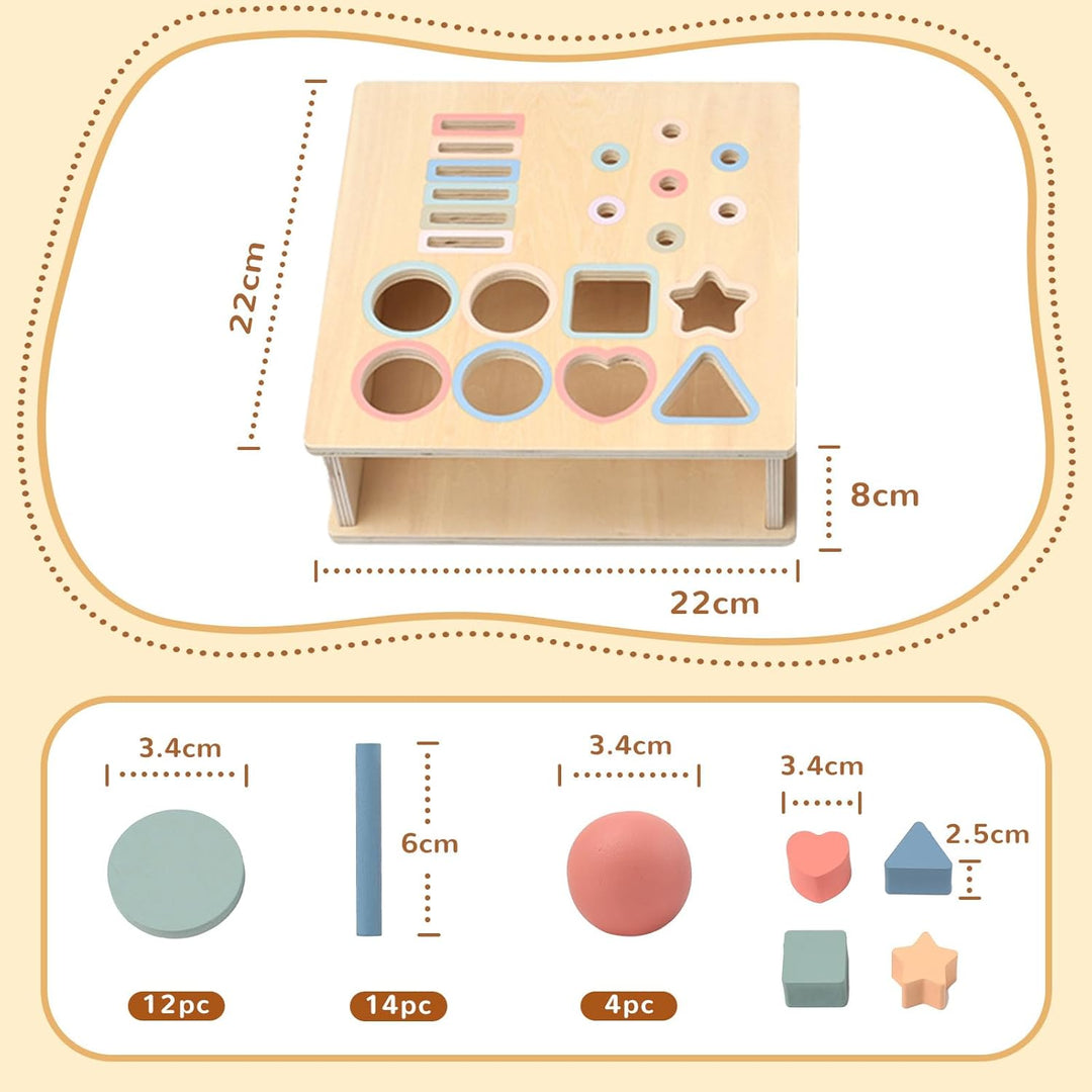 Arbolisse Montessori Spielzeug ab 1 2 3 Jahr, Holzspielzeug Kinder Farbe Sortierspiel Baby Spielzeug