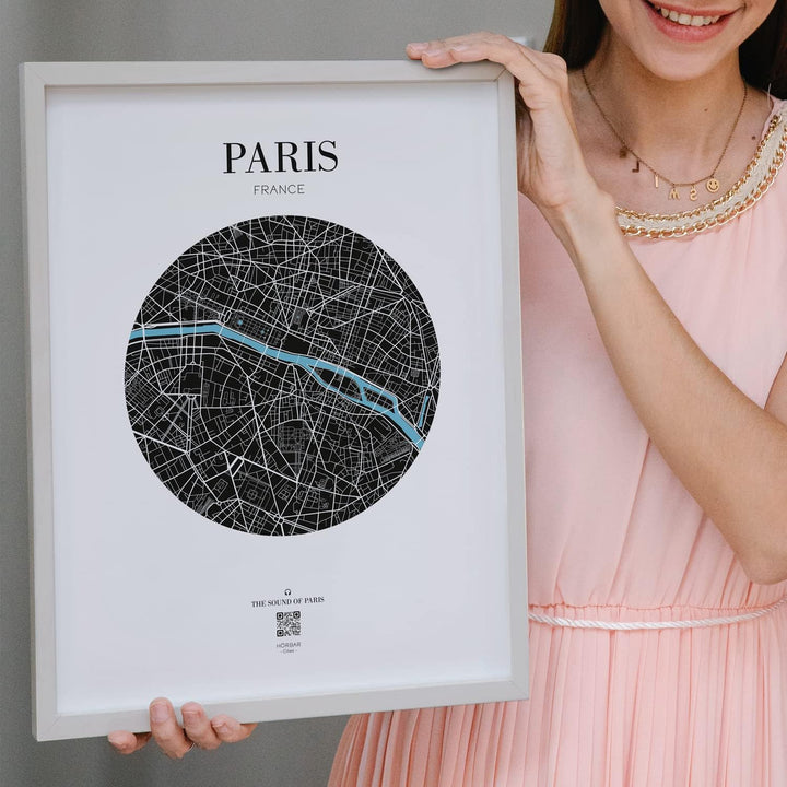 VALINA HÖRBAR RELAX | Hörbild | 3er-Set | New York + Paris + Tokyo | Poster Poster / Papier 30cm x 4