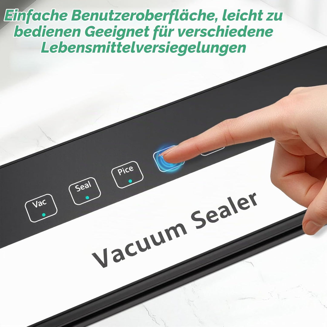 Vakuumierer, 6-in-1 Vakuumierer Lebensmittel Trocken-/Nassmodus, Lebensmittelfolien-Versiegelungsger