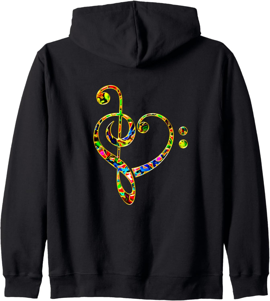 Bassschlüssel, Notenschlüssel, Herz, Ich liebe, Musik, Bass Kapuzenjacke