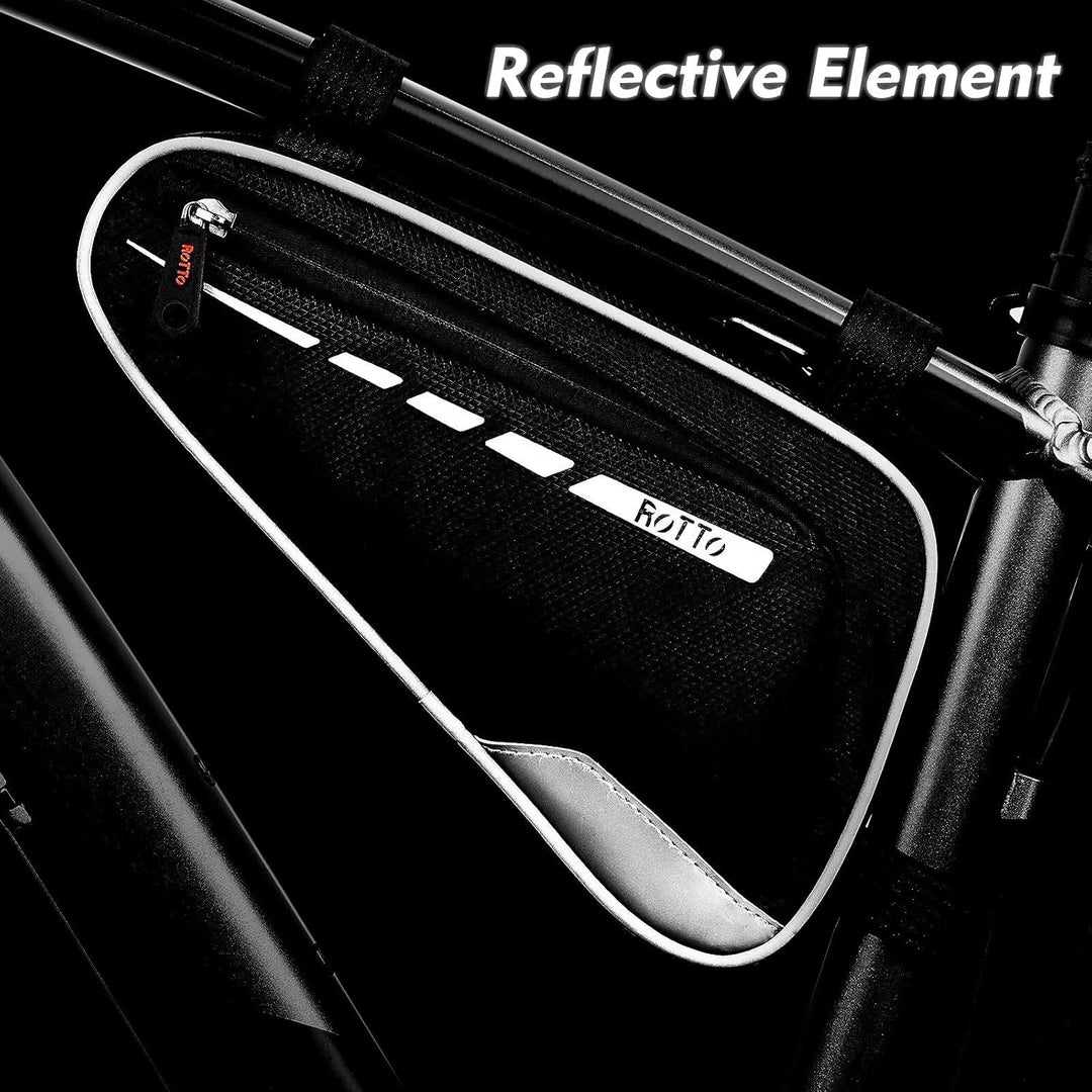 ROTTO Fahrrad Rahmentasche Dreieckstasche Wasserdicht 2l Fahrradtasche Rahmen Triangeltasche mit Ref