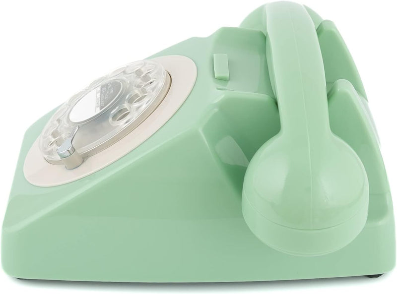 GPO 746ROTARYGREEN Retro Telefon mit Wählscheibe im 70er Jahre Design, Minzgrün