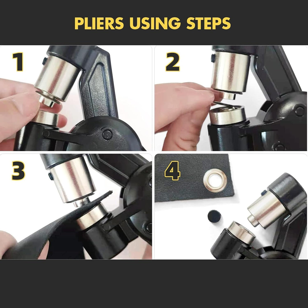 HAPDEN Ösen Set 10mm - [500 Stück] Passend für die HAPDEN Ösenzange - Ösen [Innen-Ø 10mm] ideal für