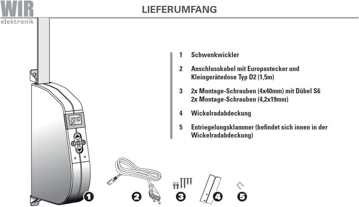 eWickler Comfort eW920 elektr. Gurtwickler Schwenkwickler Weiss eW920 Aufputz, Weiss eW920 Aufputz