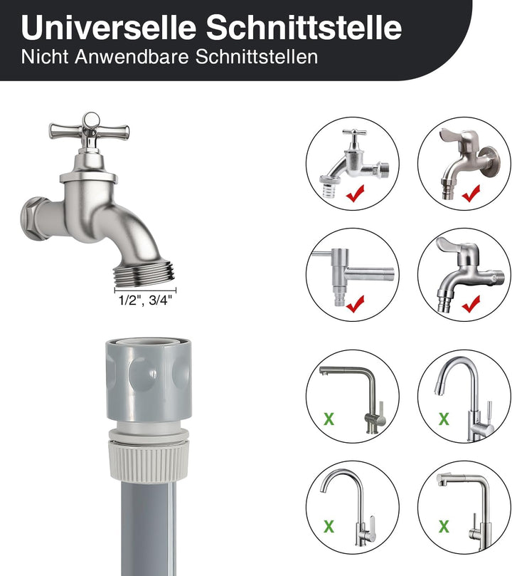 20m Versenkbarer Schlauchtrommel Wandmontage Schlauchaufroller Wasserschlauch Trommel 180° Schwenkba