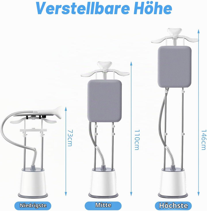 Dampfglätter Vertikaler Steamer, Dampfglätter 2000W mit 45g/min Dampfleistung Professioneller Hemden