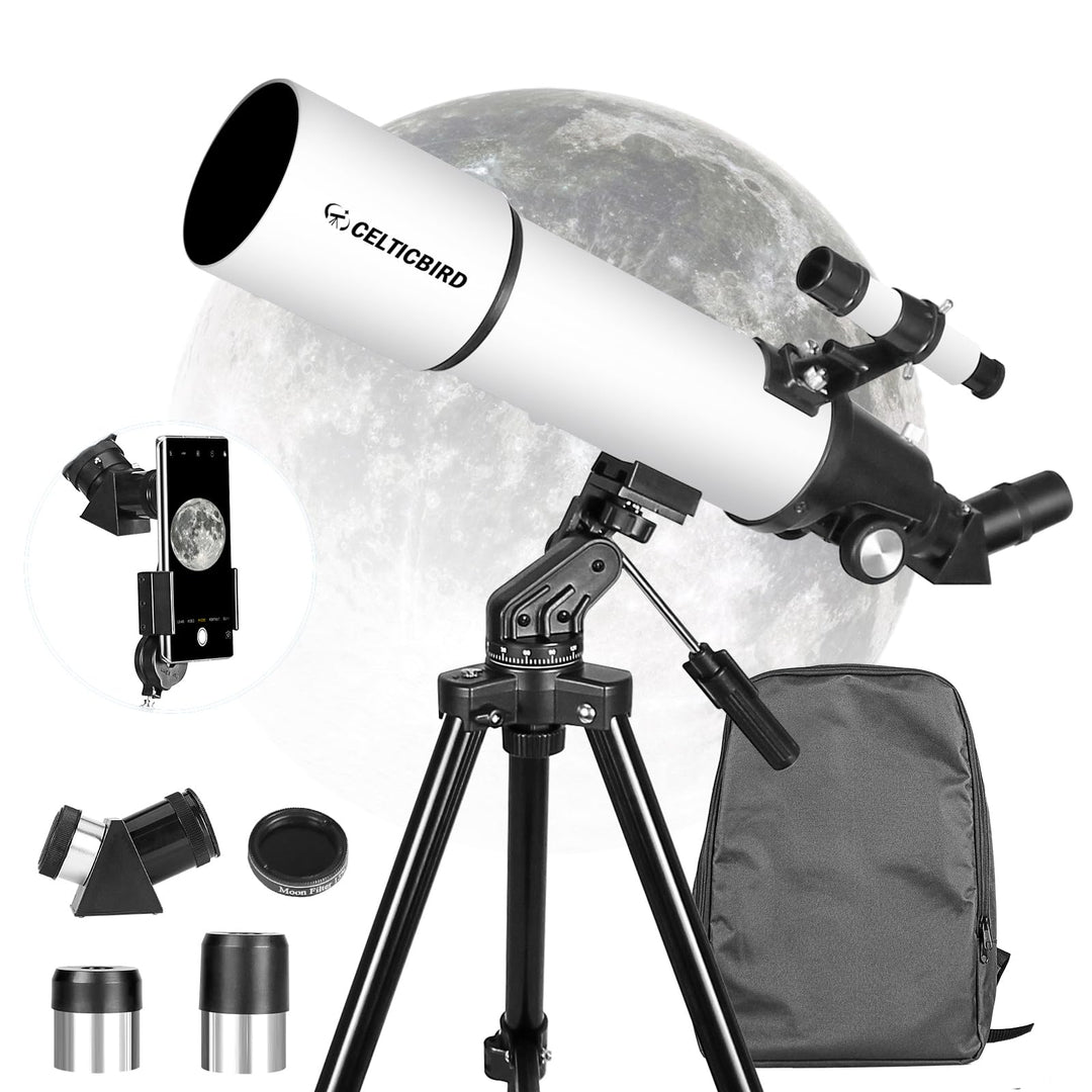Teleskop mit 80 mm Öffnung und 600 mm Öffnung für Erwachsene, Astronomie Anfänger astronomisches tra