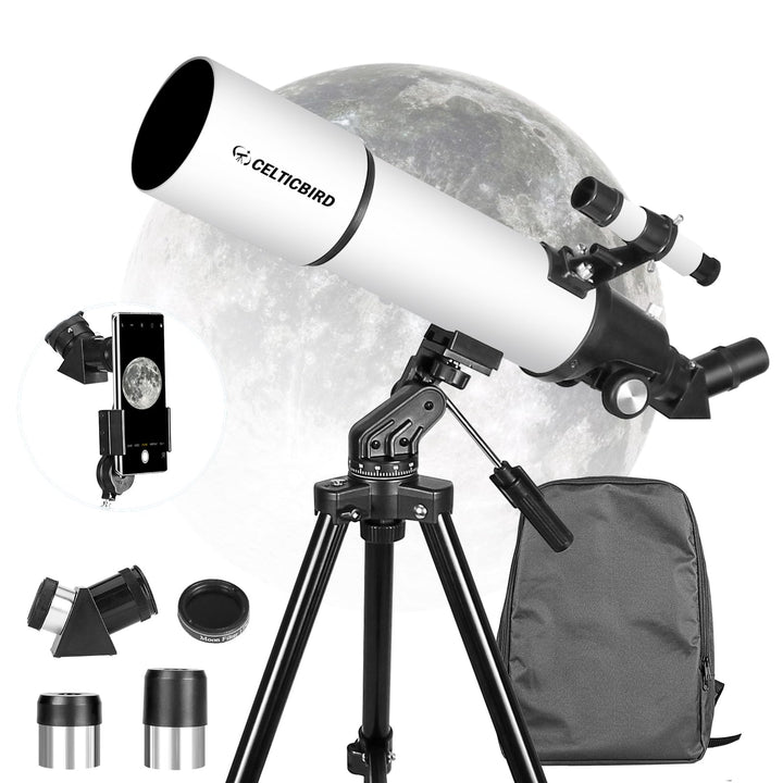 Teleskop mit 80 mm Öffnung und 600 mm Öffnung für Erwachsene, Astronomie Anfänger astronomisches tra