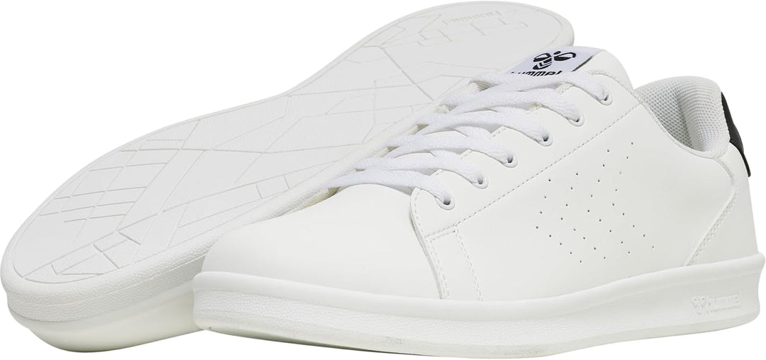 hummel Herren Busan Court Sneaker Turnschuhe 38 EU White Black, 38 EU White Black